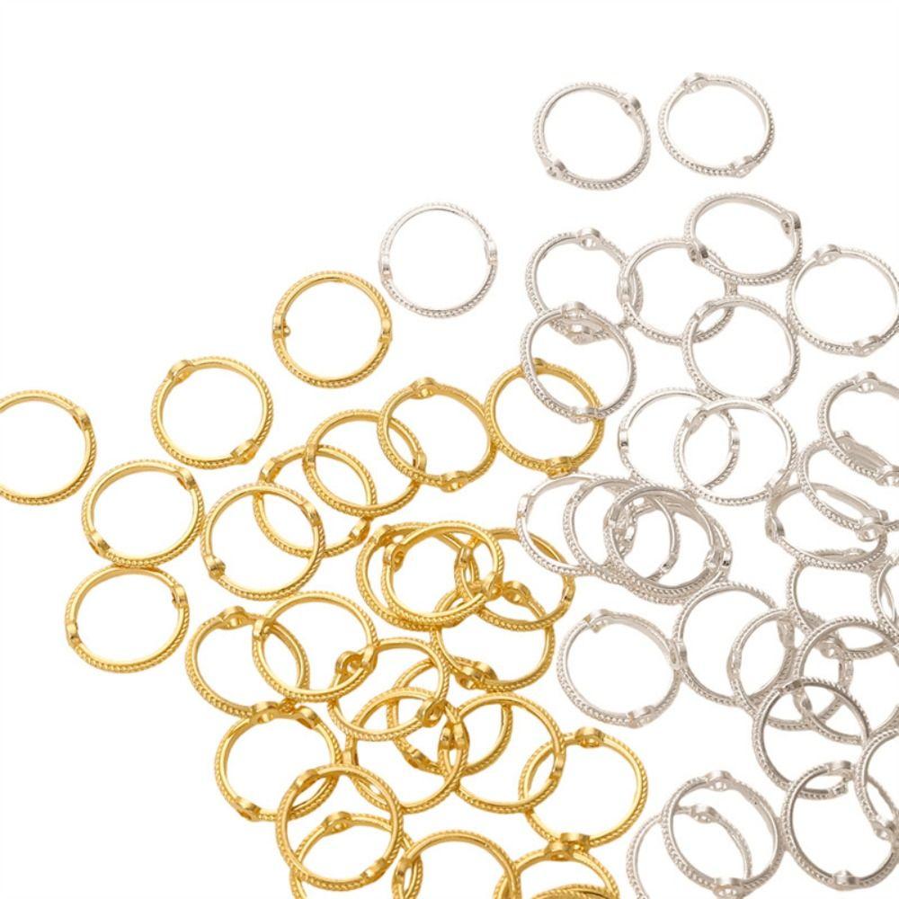 Alloy Color Bead Ring Connector 6-10mm Bead Circle Fashion Beads Frame Ring