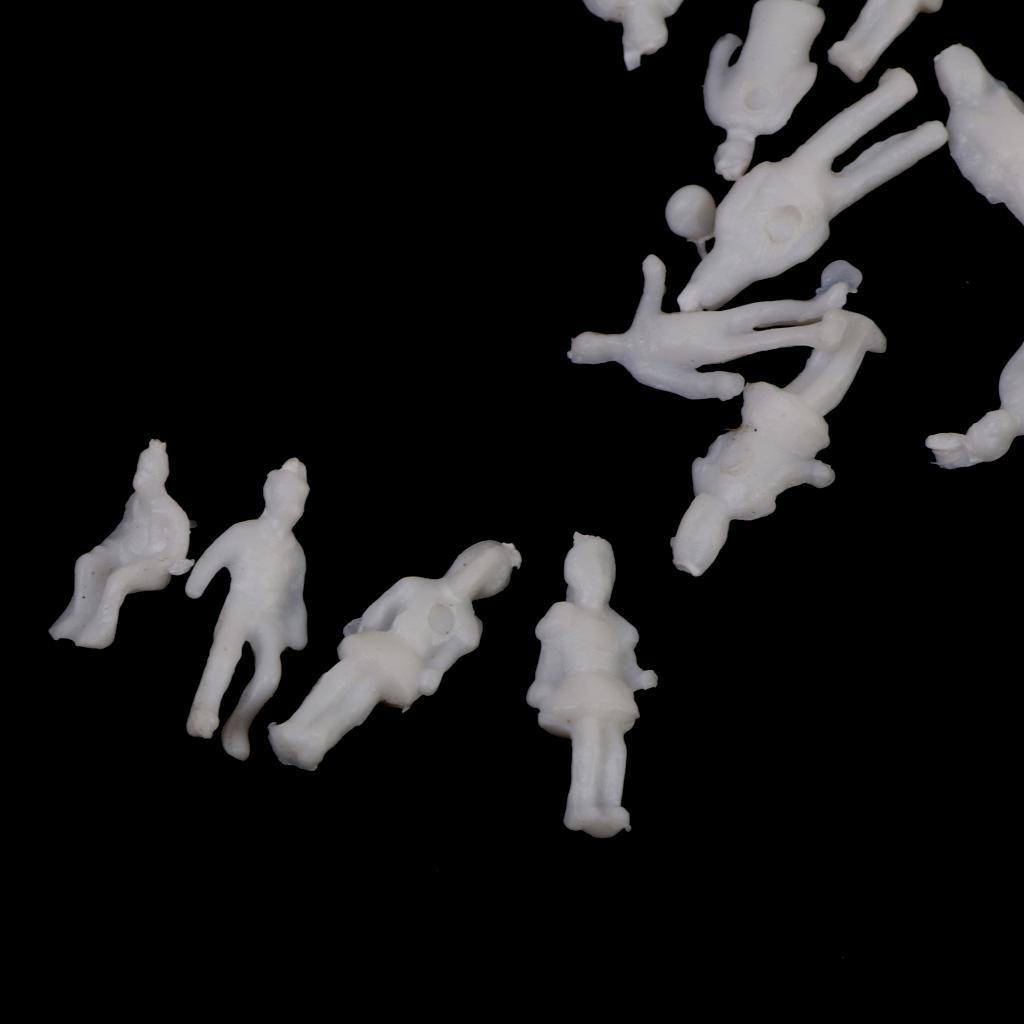 Unpainted 1: 87/100/150/200 Scale HO N Passers-by People Model Figures Layout