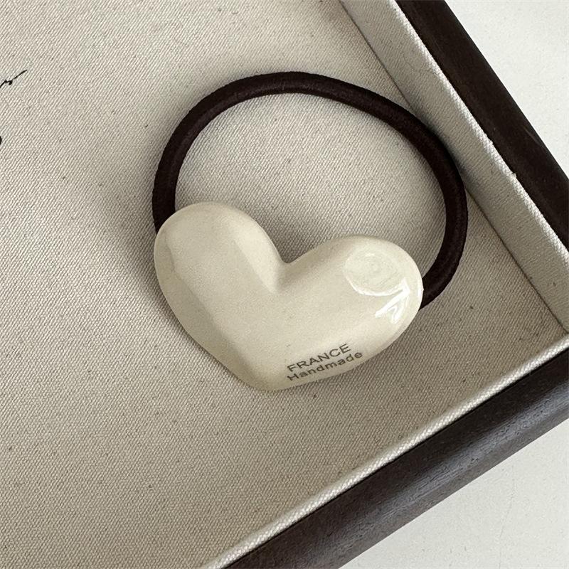 Acetic Acid Great Love Basic Leather Band Hair Rope High Elastic Hair Loop Texture Advanced Headrope Hair Accessories