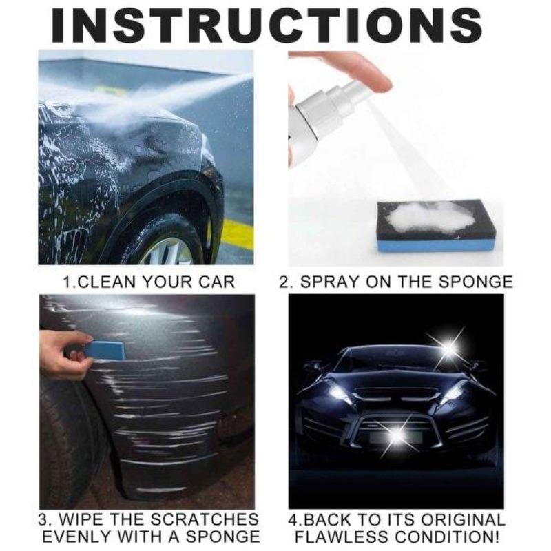 Spray riparatore di graffi per auto, ecologico, ad azione rapida, facile da usare, agente di riparazione per la rimozione dei graffi, idrofobico