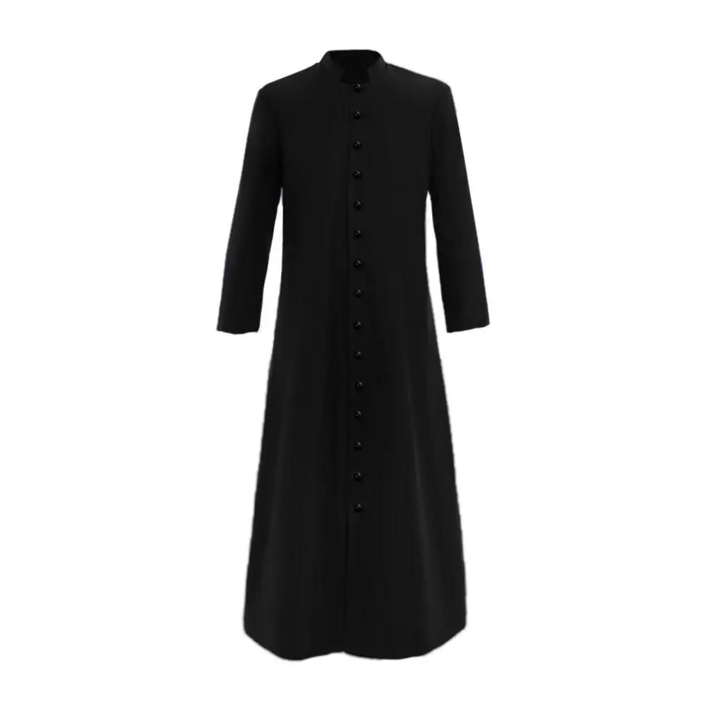 Halloween Cosplay legend Clergy Robe Cassock Cincture Medieval Clergyman Vestments Roman Priest Robe Cassock Costume