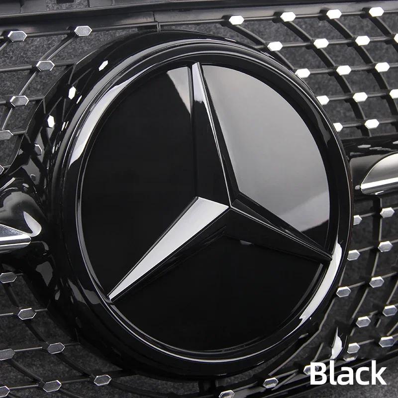1pcs Car Front Grille Emblem Star Badge Logo Mirror For Mercedes Benz W205 W204 W253 W213 W206 W166 gle glc