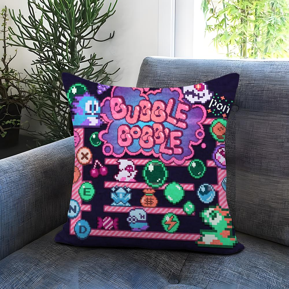 Anime B-Bubble B-Bobble Cushion Cover Comfortable Reversible Pillow Cover Ideal for Car Sofa Bedroom & Beyond