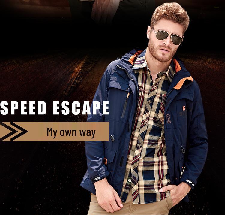 2026 Men's Quick-Drying Windbreaker: Spring/Autumn Outdoor Military-Style Waterproof Jacket