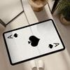Creative Personalized Poker Imitation Cashmere Floor Mat Decorative Fun Wear-resistant Foot Mat Bathroom Absorbent Non-slip Mat