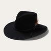 Solid Color Wool Felt Hat, Webbing Feather Decorative Wool Hat