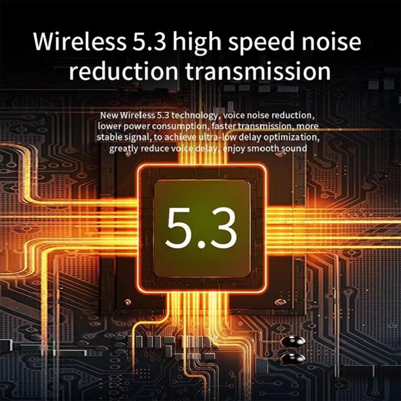 Clip-on Bone Conduction Earphones LED Surround Sounds Wireless Bluetooth 5.3 Headphones Noise Reduction Headsets Sports Earbuds