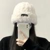 Winter Fluffy Fur Hat for Women Korean Fashion Soft Plush Hat Russia Outdoor Snow Coldproof Warm Benines Ear Protection Cold Cap