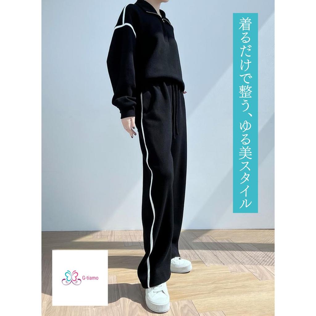 Loungewear Stylish and Loose Perfect for and Stylish and Simple Pullover Sweatshirt G-tiamo Women's Set, Cute, Fit, Loungewear, Sports, Fitness. (JP,