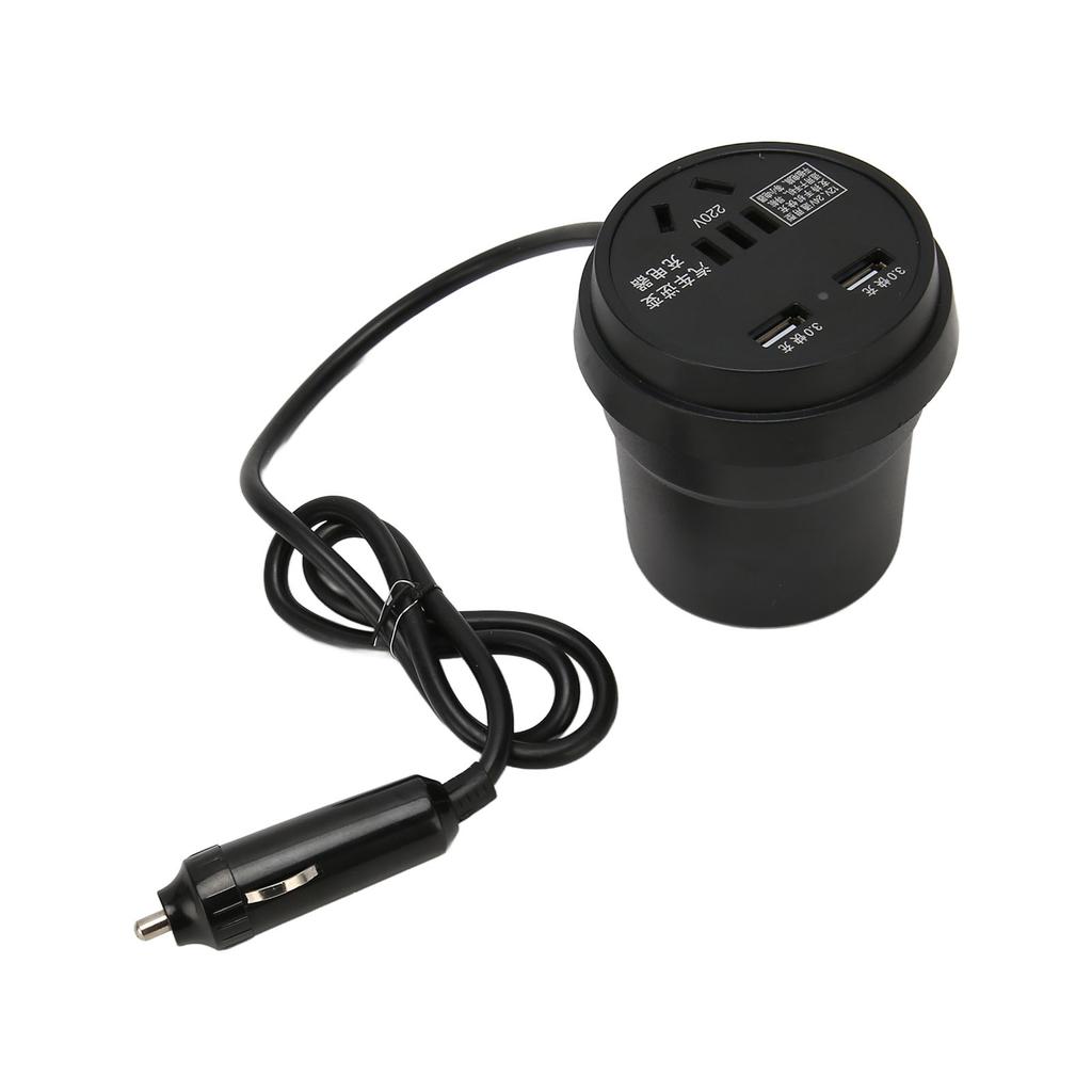 150W Car Inverter QC3.0 Fast Charging Ports DC 12V 24V To AC 110V 220V Converter Inverter for Road