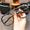 New Fashion Men Sunglasses Oversized Frame Women Anti-Blue Light Transparent Glasses Uv400 Eyewear Flat Mirror Eyeglass
