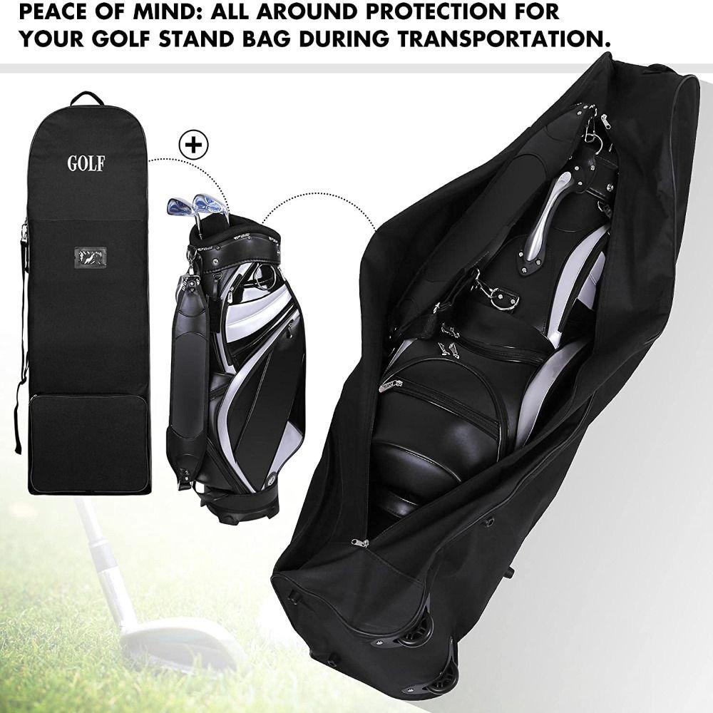 Foldable Club Storage Bag with Wheels Storage Pouch Premium Golf Club Travel Bag Outdoor