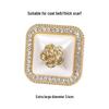 Elegant Silk Flower Scarf Buckle: Versatile, Dual-Purpose Accessory for Shawls and Scarves
