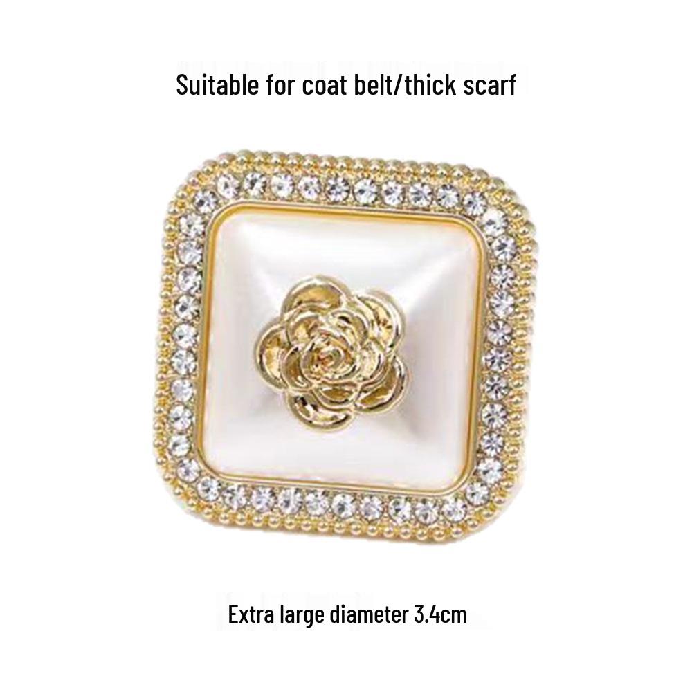 Elegant Silk Flower Scarf Buckle: Versatile, Dual-Purpose Accessory for Shawls and Scarves