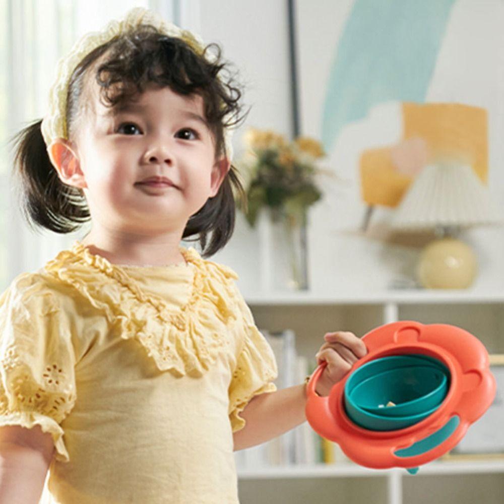

Do Not Pour Baby Gyro Bowl Anti-fall Balance Bowl Fun Children s Bowl Eating Bowl фіолетовий