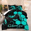 Lebendiges Sternenhimmel Gaming Controller Bettwäsche-Set - 3-teiliges Bettwäsche-Set