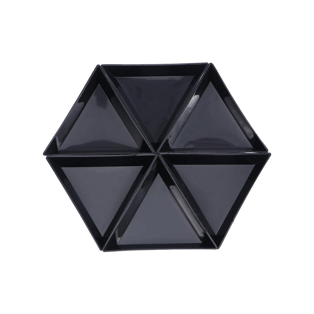 Manicure Beads Decor Picker Triangle Nail Tray Display Plate Nail Gems Holder Rhinestone Storage