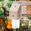 Yousheng Carpenter Bee Trap Nest, Outside Hanging Bee Catcher, Wood And Glass Jar Design, Effective Carpenter Bee Removal for Home Yard