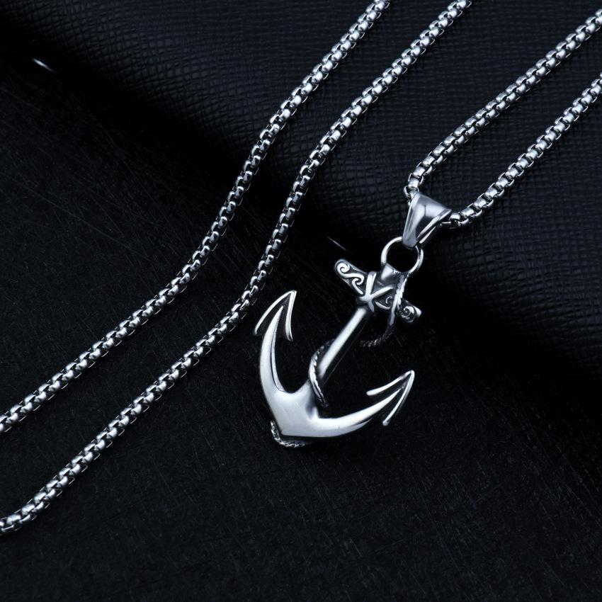 Europäischer und Amerikanischer Mode Anker Anhänger, Retro Herren Anhänger Schmuck, Umwickelter Anker Anhänger