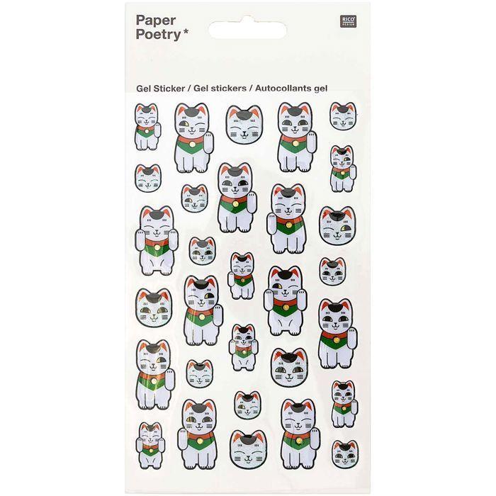 Stickers gel Rico Design - Maneki neko - 30 pcs