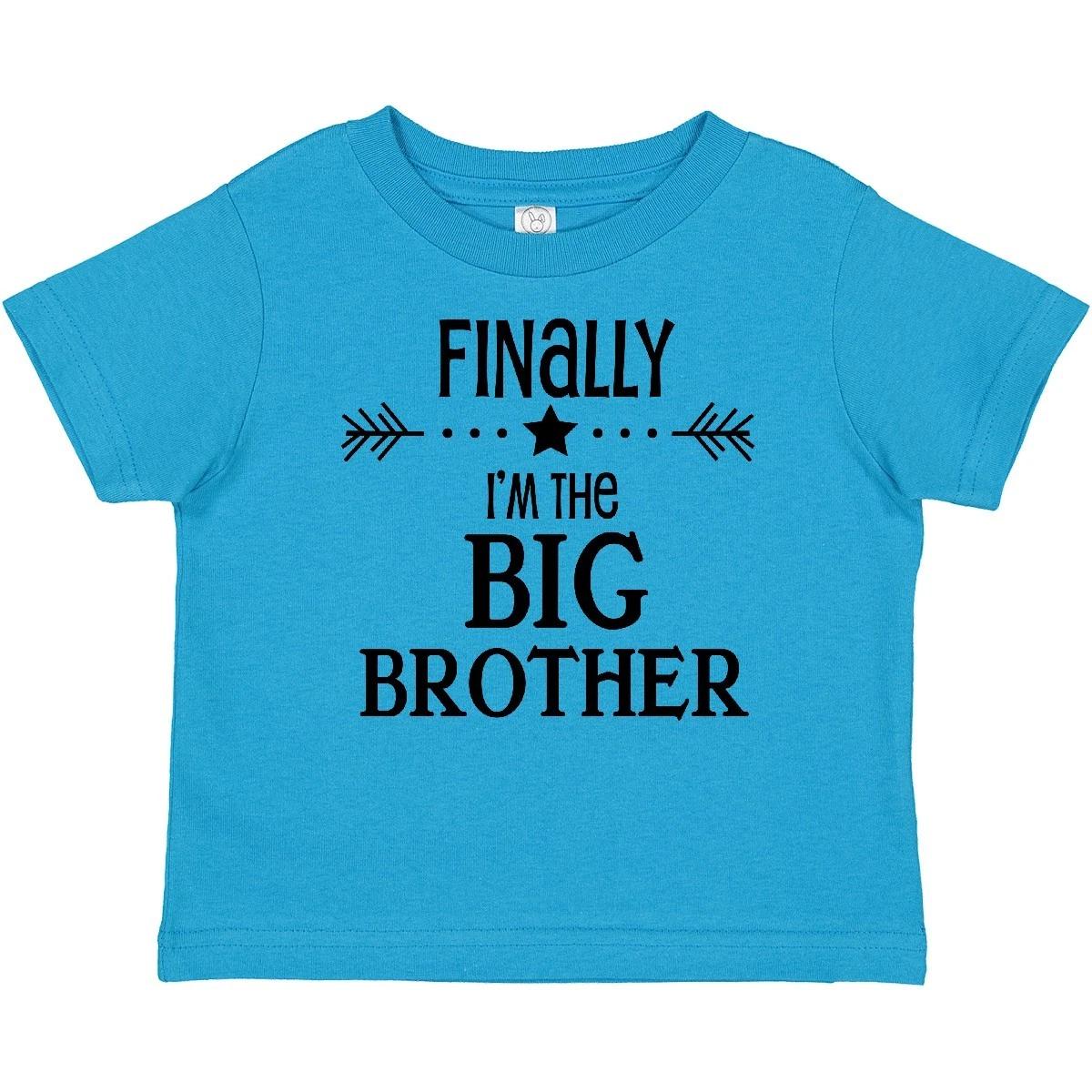 Inktastic Finally I m The Big Brother Baby T-Shirt Siblings Sister Family Fun 110