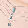 Bohemian Vintage Turquoise 4-Layer Pendant Necklace Set