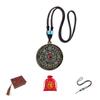 Buddha Image Pendant Necklace - 4cm Lucky Charm, Unisex Round Travel Souvenir