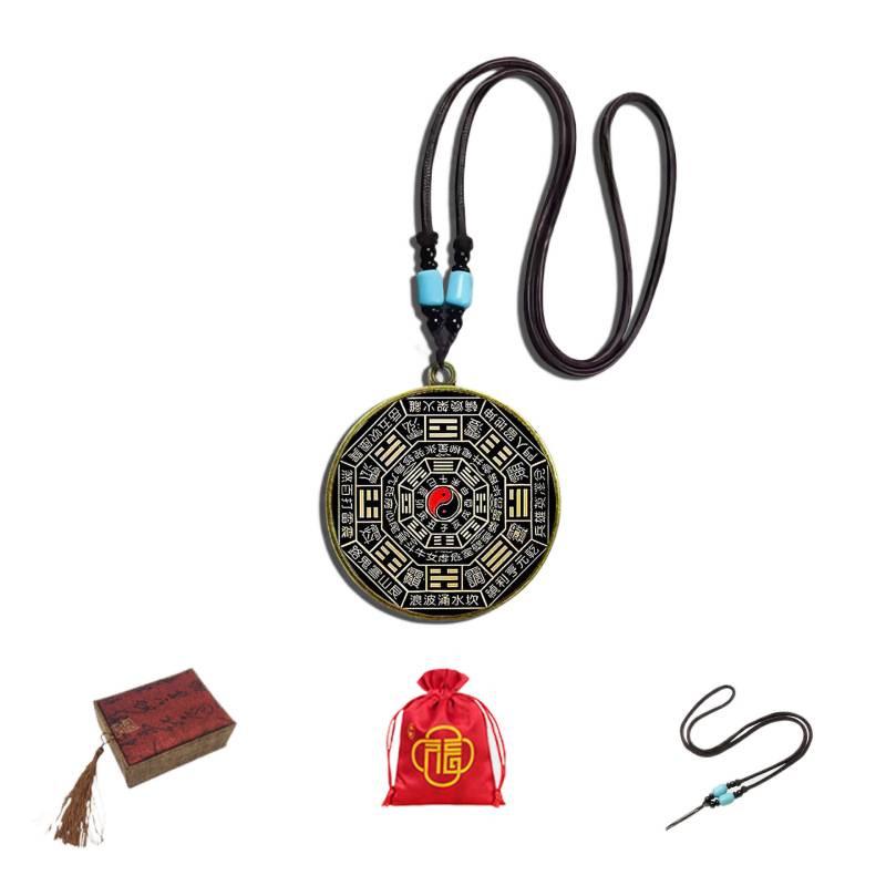 Buddha Image Pendant Necklace - 4cm Lucky Charm, Unisex Round Travel Souvenir