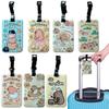 Cartoon Capybara Travel Luggage Tag Name Address Tel Soft Silicone Baggage Labels Mark Hanging Sign Board Baggage Tags