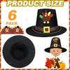 Elegant Hat With Silver Buckles Decoration Light Weight Party Hat Thanksgiving Costume Accessory For Men Women