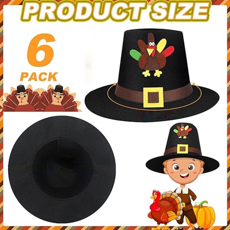 Elegant Hat With Silver Buckles Decoration Light Weight Party Hat Thanksgiving Costume Accessory For Men Women