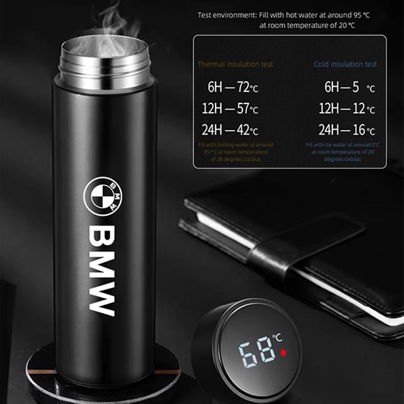 Samochodowy Inteligentny Wyświetlacz Kubek na Wodę Kawa Herbata Termos 500ml Dla BMW E46 E60 E90 E39 E87 E36 E92 E70 E91 X3 X5 X1 X2 X4 X6 X7 E28