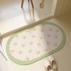 Simple Bathroom Diatom Mud Foot Mat Bathroom Door Mat Toilet Non-Slip Mat Toilet Absorbent Floor Mat
