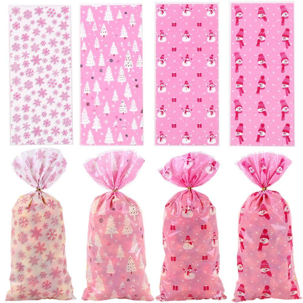 

50/100pcs OPP Cookie Biscuit Package 12.5*27.5cm Candy Biscuit Bag lovely Christmas Gift Bag Xmas 7