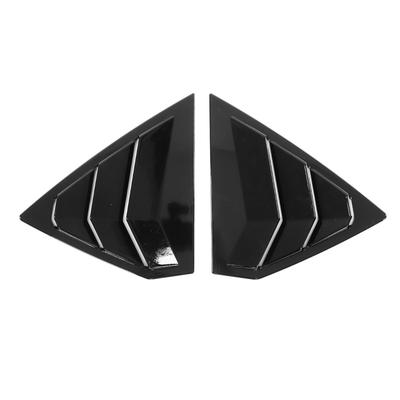 2pcs Gloss Black Rear Side Window Louver Air Vent Scoop Shades Cover Replacement for Buick Regal 2017‑2021