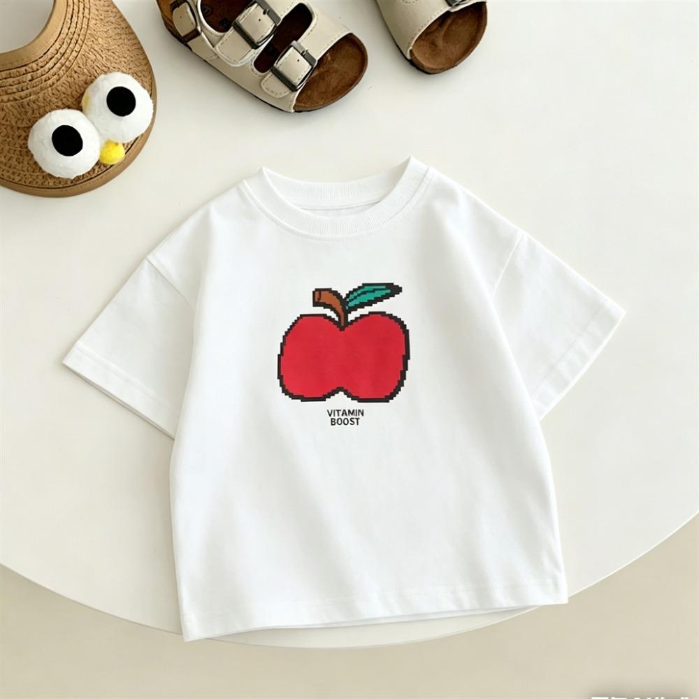 Fruit TShirt 1-7Years Old Child Short Sleeve Printing Tees Summer Child's Clothes Pure Cotton Tees Kids Lovely Round Neck Tops