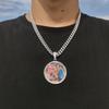 Custom Made Big Photo Medallions Gold Necklace Pendant Iced Out Cuban Men Hip Hop Picture Jewelry Gift Can Free Custom