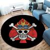 One Piece Logo Round Area Rug Carpet Rug For Living Room Bedroom Sofa Playroom Decor Nonslip Floor Mat