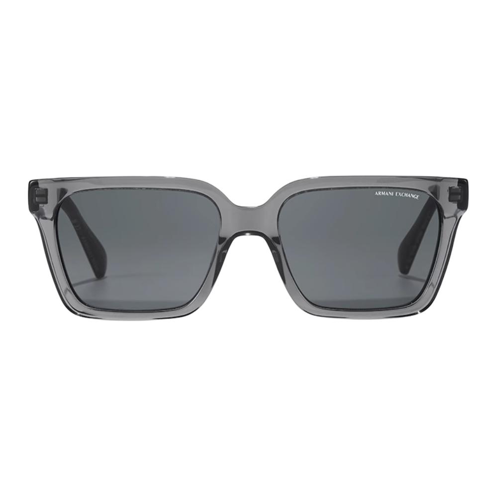 ARMANI EXCHANGEAE brand logo Acetate Square Sunglasses Men's Transparent Grey