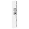 VidaXL Armoire de Salle de Bain, Meuble de Rangement avec Étagère, Armoire Haute de Toilette Maison Intérieur, Blanc Bois 802876