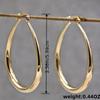 Golden-Tone Simple Color Hoop Earrings for Women - Bohemian Vintage Style Smooth Minimalist Design, Everyday Jewelry Gift Versatile Accessories