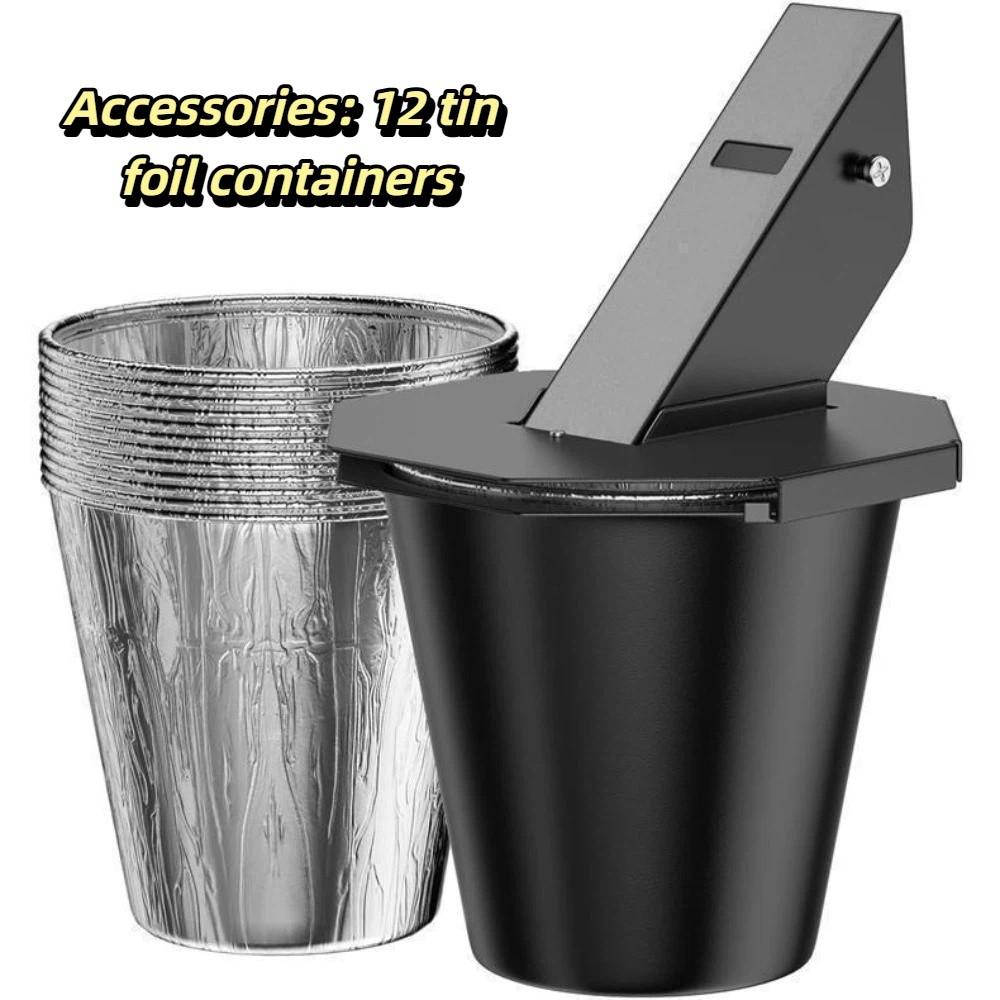 13pcs Sturdy Metal Material Lidded Smoker Drip Bucket Barbecue Cooking Drip Bucket Camping