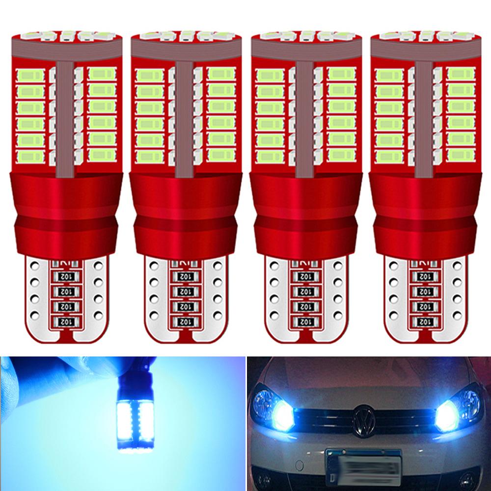 4x T10 LED W5W Canbus Pære Bil Parkeringslys Indvendig Læselampe Parkeringslys Loftslampe Hvid Blå Rød Rav Isblå Ingen Fejl Loftslamper 6