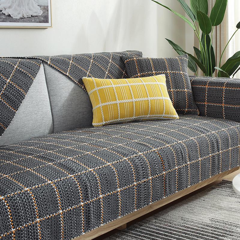 Cotton and Linen Sofa Cushion Four Seasons Universal Simple Modern Non-Slip High-End Cushion Nordic Sofa Cover Affordable Luxury Style Cover Cloth