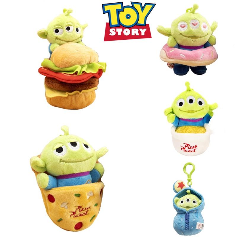 Disney Toy Story Alien Plush Doll Pendant Doughnut Hamburger Keychain Kid Gift