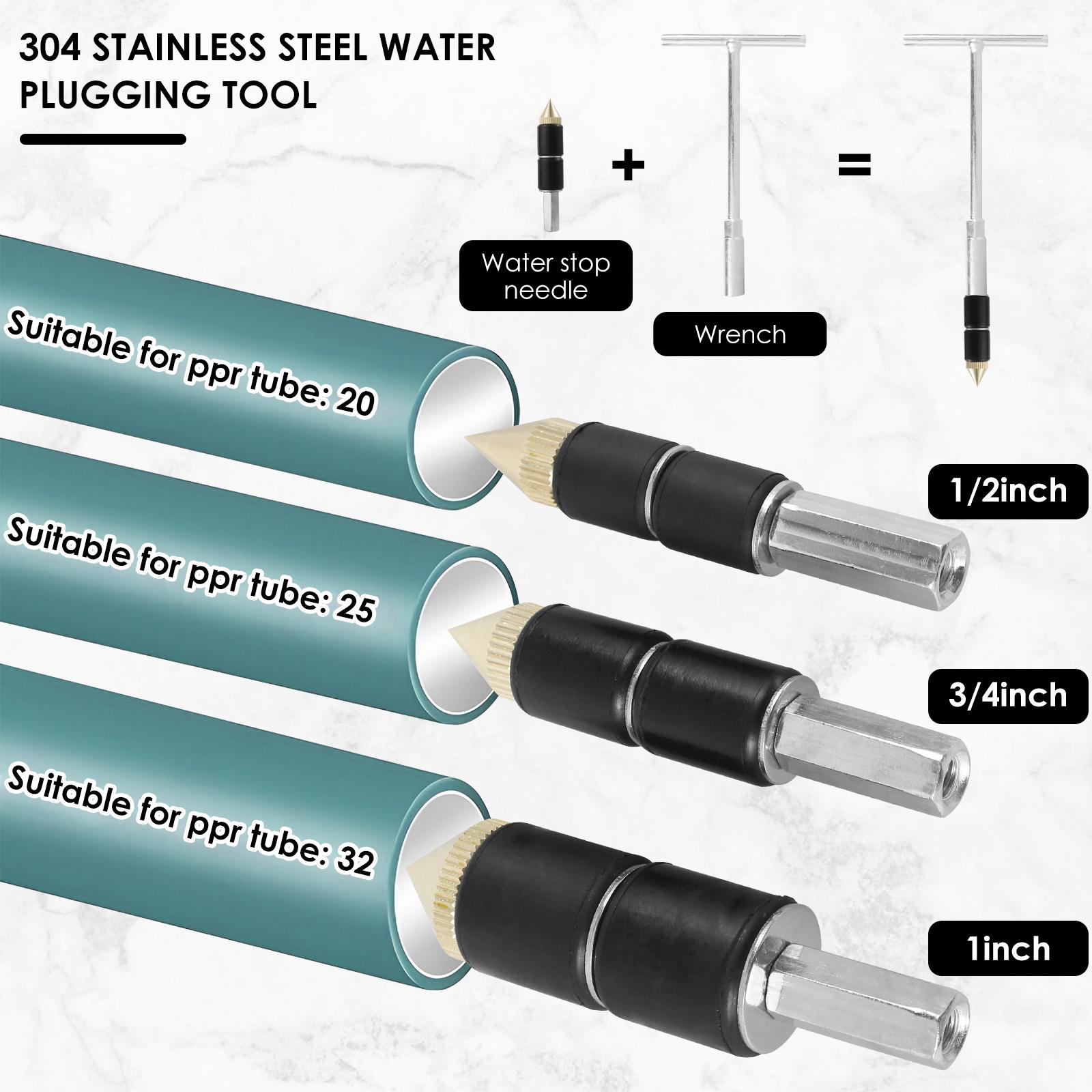 11Pcs Emergency Pipe Water Stopper Kit 304 Stainless Steel Hot Melt Water Stop Tool Sturdy PPR Tube Water Stop Needle for Tube