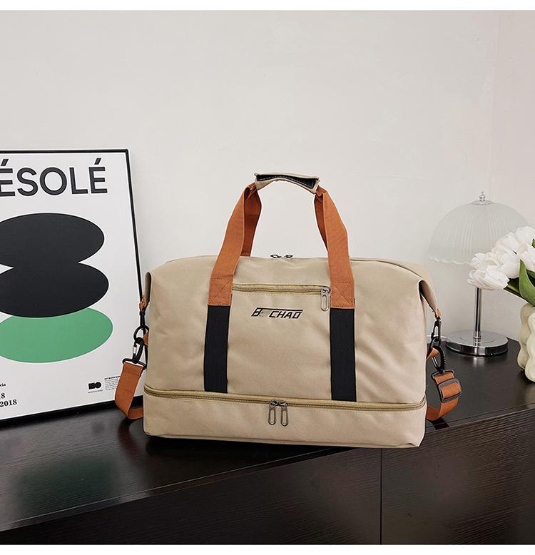 Waterproof Large Capacity Lightweight Travel Bag with Shoe Compartment for Business and Short Trips