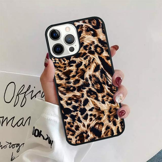 Fashion Sexy Leopard Print Phone Case Cover For iPhone 17 Air 15 16 14 13 12 Pro Max 11 Pro Max Plus Coque Shell