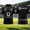 Rodinné sladěné Warriors Maori Kmenový Metalický Potisk Ragby Dres Oversized Jednobarevný Černý Plný Koru Vzor Číslo 1 Síťované Tričko