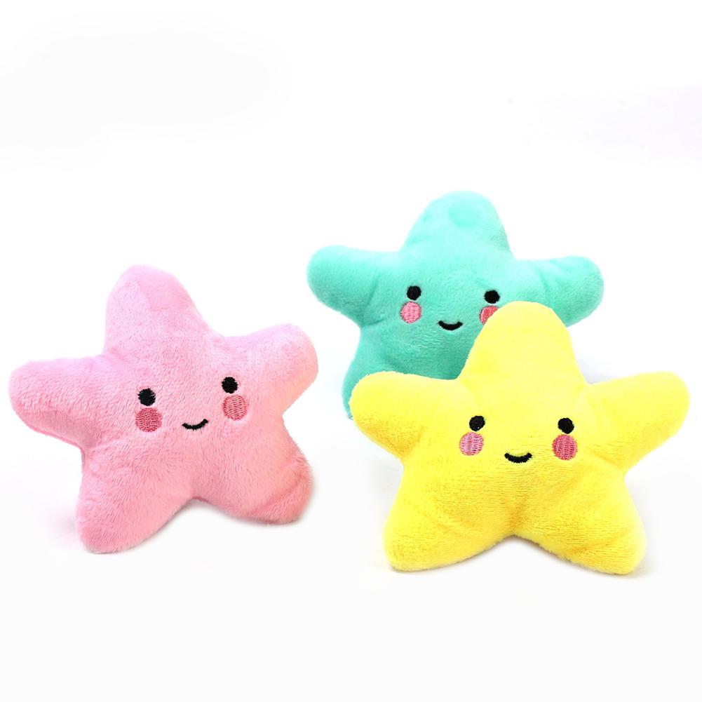 Pet Dog Chew Toy Plush Star Shaped Soft Cute Dog Cat Chew Puppy Toys